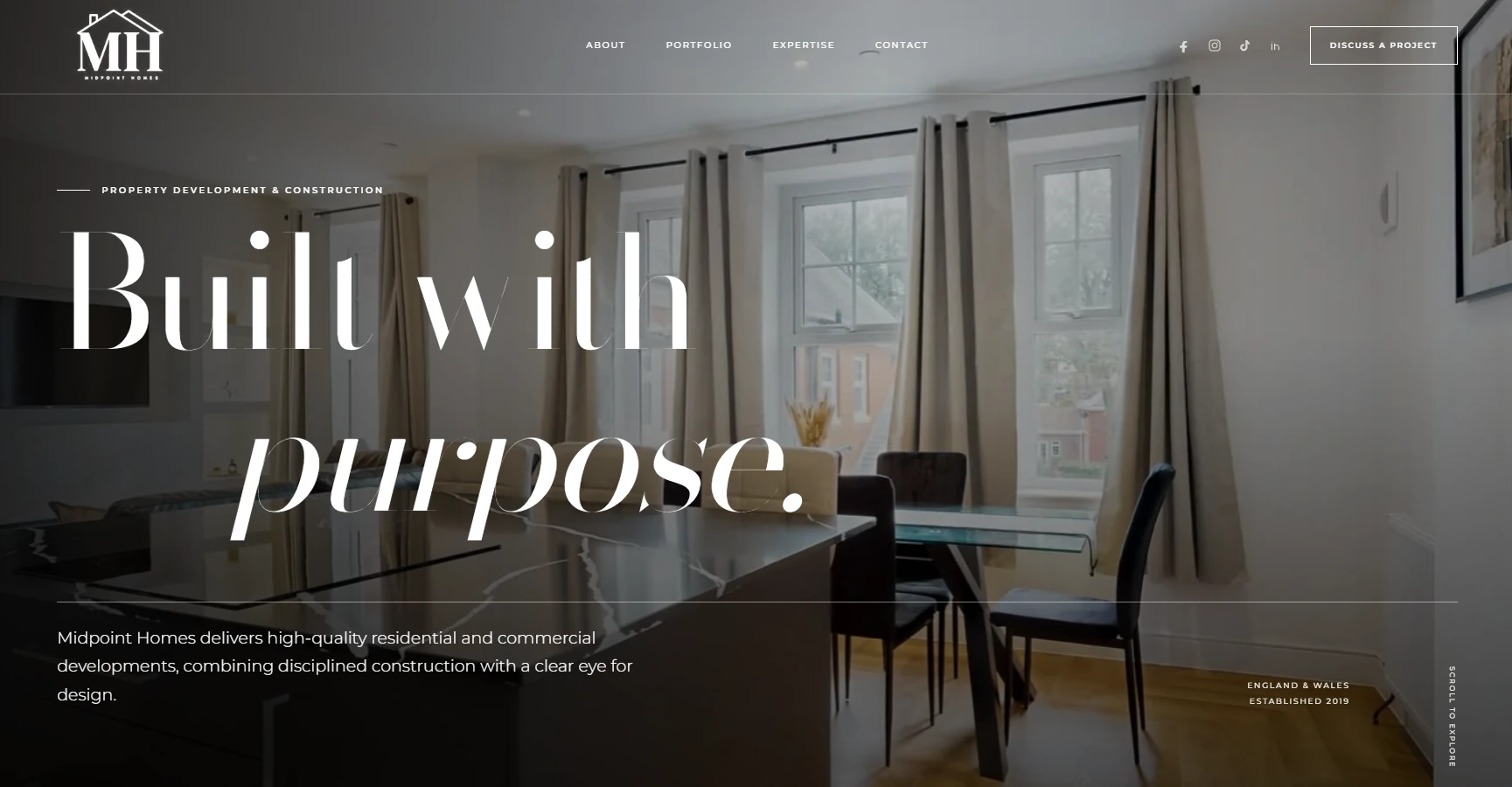 Midpoint Homes website