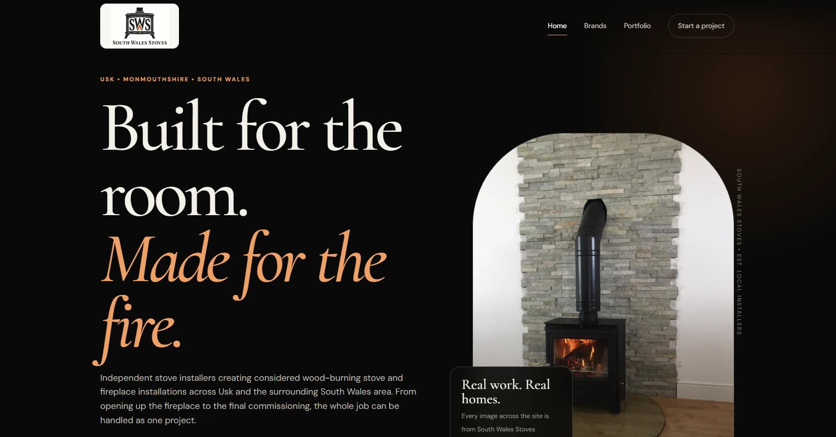 South Wales Stoves website